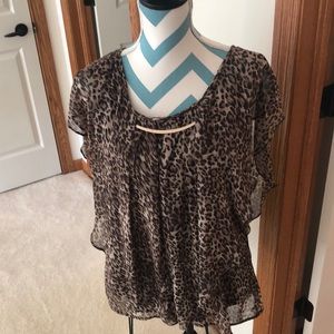 Dress Barn animal print blouse